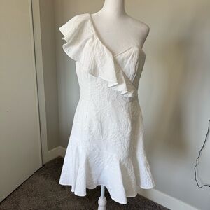 NWT Elegant White One-Shoulder Skort
